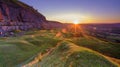 Gospel Pass and Lord Hereford`s Knob, near Hay-on-Wye, Wales Royalty Free Stock Photo