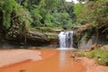 Waterfall in forest at Amboro national park, Bolivia Royalty Free Stock Photo
