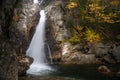 Waterfall in a forest in autumn Royalty Free Stock Photo