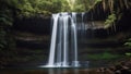 waterfall in the forest A beautifully tranquil image of Russell Falls waterfall