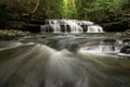 Waterfall in the forest Christman Sanctuary Bozenkill Royalty Free Stock Photo