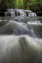 Waterfall in the forest Christman Sanctuary Bozenkill Royalty Free Stock Photo