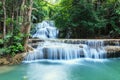 Waterfall in forest deep quiet