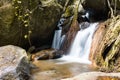 Waterfall in the forest at Mae Kampong, Chiang Mai, Thailand Royalty Free Stock Photo