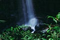 Waterfall in the forest or motion of water at brook of water fall. with tree leaf and stone rock. at Spun or Span Nan province, Royalty Free Stock Photo
