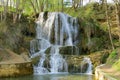 Waterfall in the forest park Royalty Free Stock Photo