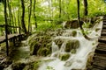 Waterfall in the forest, Plitvice, Croatia