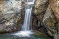 Waterfall in the forest with the river of water emerald green/waterfall/forest/river/green Royalty Free Stock Photo