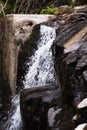 Waterfall in the forest, untouched forest Royalty Free Stock Photo