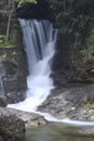 Waterfall formed bend flow