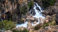 Waterfall that forms the source of the Castril River Royalty Free Stock Photo