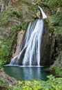 Waterfall framed by vegetation, normal exposure version Royalty Free Stock Photo