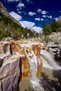 Waterfall of Ganges River flows across the Gangotri town Royalty Free Stock Photo