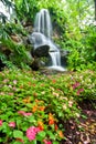 Waterfall and Garden Royalty Free Stock Photo
