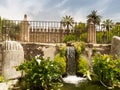 Waterfall in garden of Alcazar of Cordoba Royalty Free Stock Photo