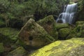 Waterfall in Garden of cave near Cherrapunjee,Meghalaya,India Royalty Free Stock Photo