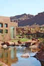 Waterfall gardens in desert