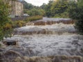 Waterfall on Gayle Beck, Gayle Village, high water