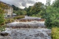 Waterfall on Gayle Beck, Gayle Village, high water