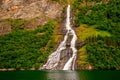 Waterfall, Geiranger Fjord Royalty Free Stock Photo