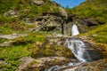 Waterfall in the Geiranger valley near Dalsnibba mountain, Norway Royalty Free Stock Photo