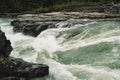 Waterfall in Glacier National Park, Montana Royalty Free Stock Photo