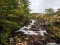 Waterfall in Glen Etive in the Glen Coe area in Scotland Royalty Free Stock Photo