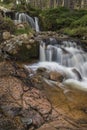 Waterfall at Glen Feshie in the highlands of Scotland.