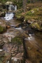 Waterfall at Glen Feshie in the highlands of Scotland.