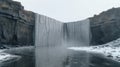 Minimalist Brutalist Architecture Forms In Dettifoss With Soft Colored Installations