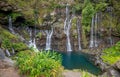 Waterfall Grand Galet at island La Reunion Royalty Free Stock Photo