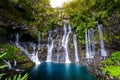 Waterfall of Grand Galet, Langevin, Reunion Island Royalty Free Stock Photo