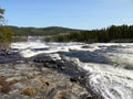 Wide river with rapids