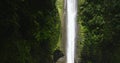 Waterfall in the green forest.