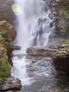 Waterfall green forest river stream landscape Royalty Free Stock Photo