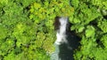 Waterfall in the green forest.