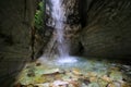 Waterfall in Grotto Trollkirka, Norway