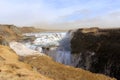 Waterfall Gullfoss in Iceland Royalty Free Stock Photo