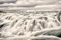 Waterfall gullfoss in iceland, reykjavik. gullfoss is bigger waterfall famous landmark in iceland. reykjavik river