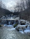 The waterfall in Gutenberg on the Swabian Alb is a popular hiking destination