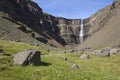 Waterfall hengifoss no. 1 Royalty Free Stock Photo