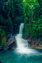Waterfall hidden in the tropical jungle. Halimun Salak Bogor Royalty Free Stock Photo