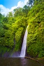 Waterfall in the tropical forest. Munduk, Bali Royalty Free Stock Photo
