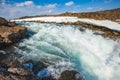 Waterfall on Hikikal River, Putorana Plateau. Russia