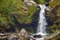 Waterfall in Himalaya mountains Nepal beautiful landscape Royalty Free Stock Photo
