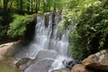 Waterfall near a historic mill Royalty Free Stock Photo