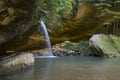Waterfall in hocking hills state park Royalty Free Stock Photo