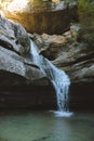 Waterfall in Hocking Hills Royalty Free Stock Photo