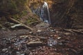Waterfall Huk in the Carpathian mountains Royalty Free Stock Photo