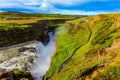 Waterfall in Iceland - Gullfoss Royalty Free Stock Photo